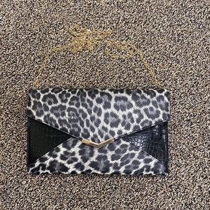 Cheetah/ Croc print crossbody or clutch
